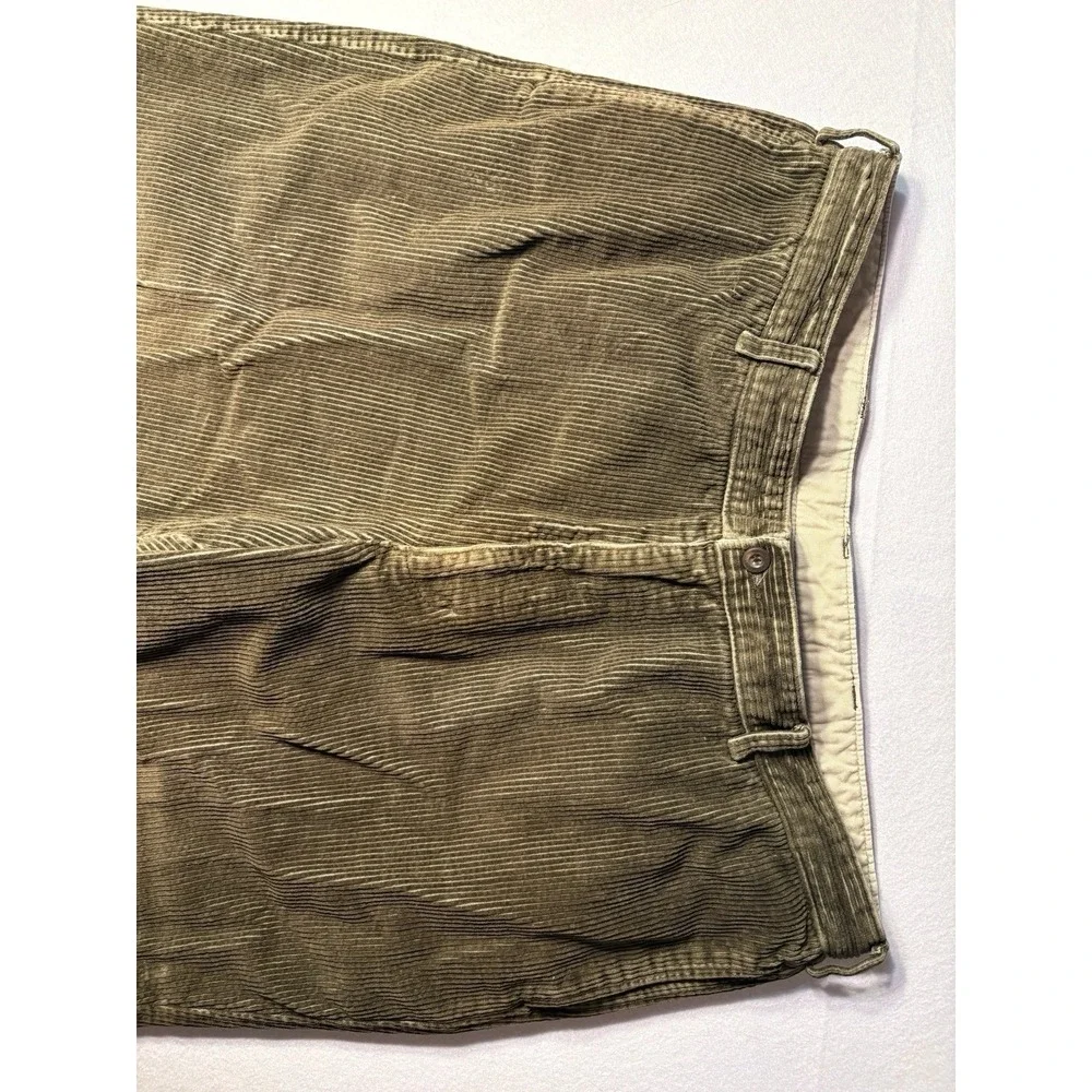 WOOLRICH 1547 Dark Loden Brown Corduroy Trousers Pants 40x30 cotton